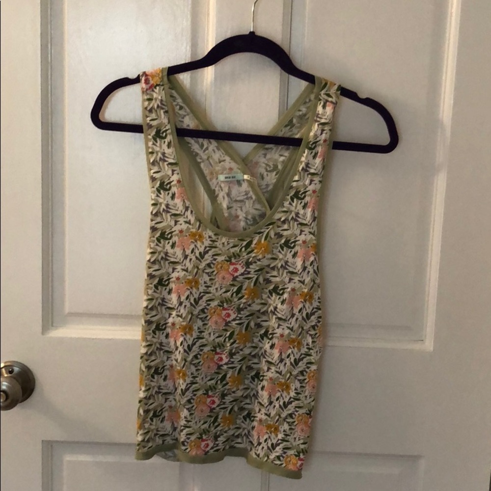 Open back floral top